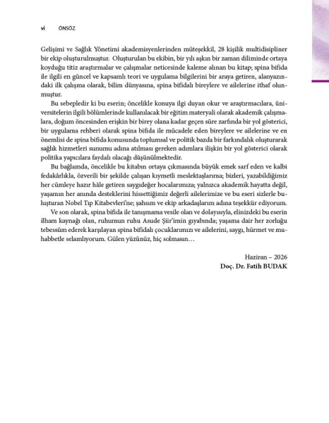 Tüm Yönleriyle Spina Bifida Yönetimi