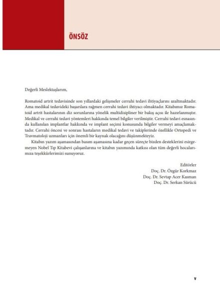 Romatoid Artrit ve Diz Cerrahisi