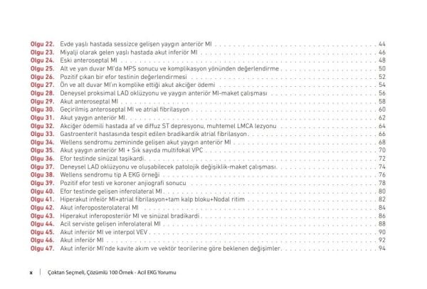 Çoktan Seçmeli Çözümlü 100 Örnek Acil EKG Yorumu