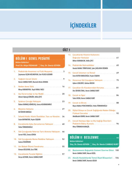 Güncel Pediatri  Klinik Yaklaşım Tanı ve Tedavi Cilt 1-2