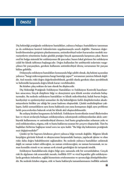 Diş Hekimliği Pratiğinde Enfeksiyon Hastalıkları ve Enfeksiyon Kontrolü