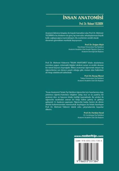 İnsan Anatomisi / Yıldırım ( 12. Baskı )