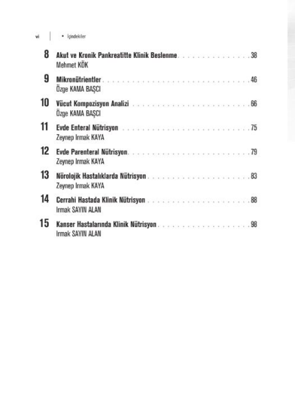 Dahuder İç Hastalıkları Pratiğinde Klinik Nütrisyon