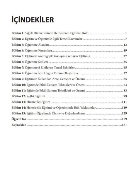 Hemşirelikte Öğretim Öğrenme ve Eğitim ( 5.Baskı)