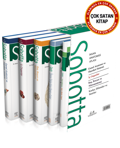 Sobotta İnsan Anatomisi Atlası Seti 4 Cilt ( 25. En Son Baskı - Türkçe 13. En Son Baskı)