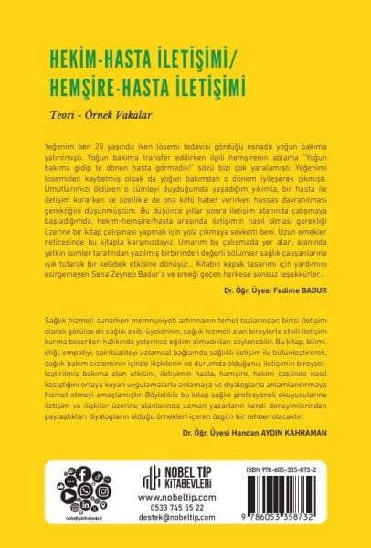 Hekim-Hasta İletişimi / Hemşire-Hasta İletişimi Teori-Örnek Vakalar