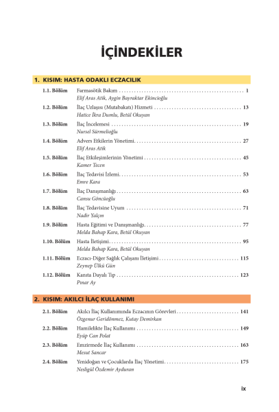 Eczacının El Kitabı (Hasta Odaklı Eczacılık Hizmetleri ve Mesleki Uygulamalar)