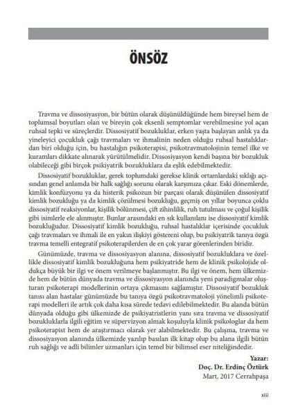Travma ve Dissosiyasyon: Psikotravmatoloji Temel Kitabı 3. Baskı