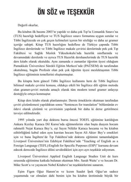 Tıbbi İngilizce Ders Kitabı