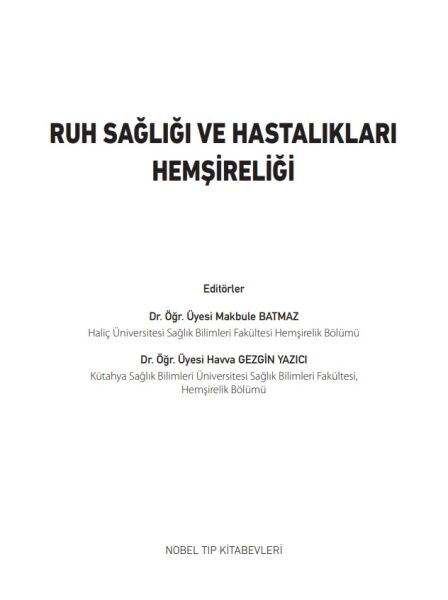 Ruh Sağlığı ve Hastalıkları Hemşireliği