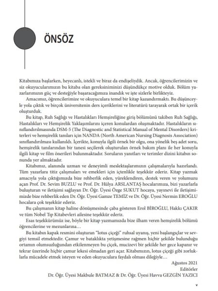 Ruh Sağlığı ve Hastalıkları Hemşireliği