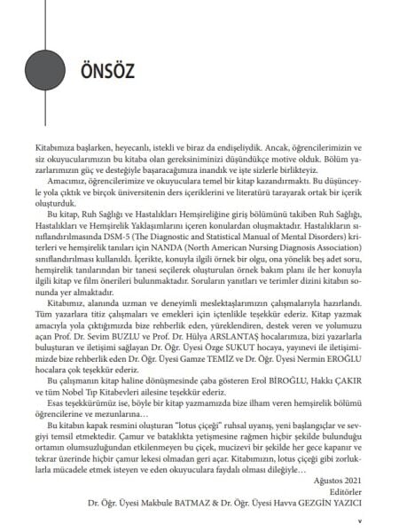 Ruh Sağlığı ve Hastalıkları Hemşireliği