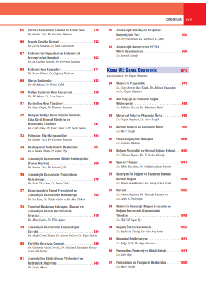 Temel Kadın Hastalıkları ve Doğum Bilgisi