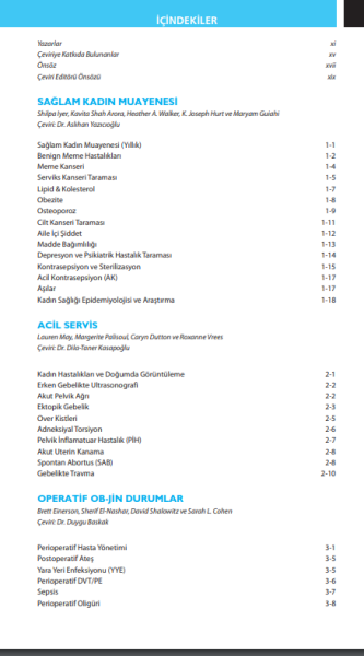 Obstetrik ve Jinekoloji Özet Bilgiler ve Güncel Notlar