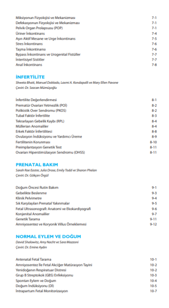 Obstetrik ve Jinekoloji Özet Bilgiler ve Güncel Notlar