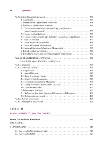 Veteriner İç Hastalıklarında Klinik Muayene ve Tanı Yöntemleri