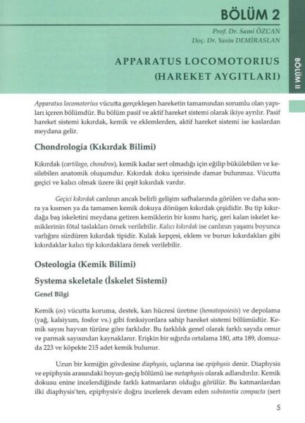 Veteriner sistematik Anatomi 2.Baskı