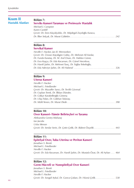 Berek & Hacker Jinekolojik Onkoloji