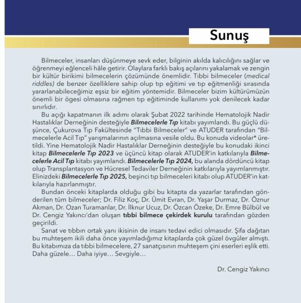 Bilmecelerle Tıp 2025