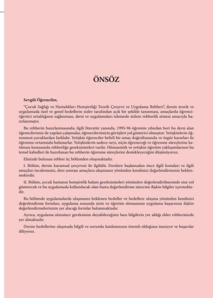 Çocuk Sağlığı ve Hastalıkları Hemşireliği Kurumsal