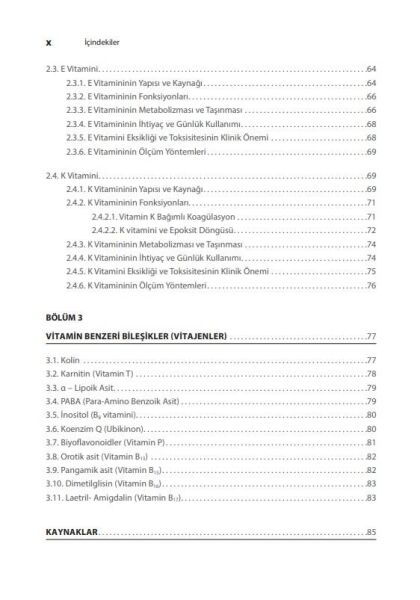 Vitamin Biyokimyasının Alfabesi